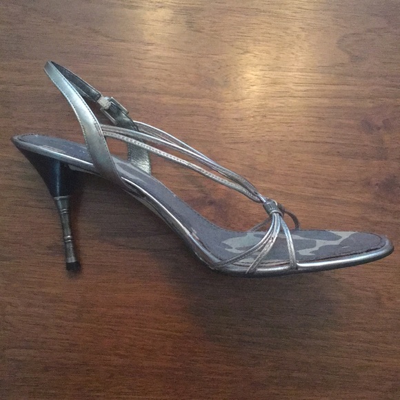 NEW Nine West Silver Strappy Heels ❤️👡❤️ - Picture 4 of 7